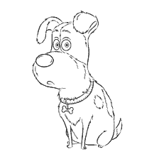 página para colorear: Coloración de Terrier Max de los dibujos animados La vida secreta de las mascotas