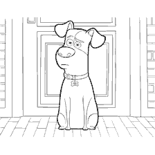 página para colorear: Terrier para colorear Max de los dibujos animados La vida secreta de las mascotas