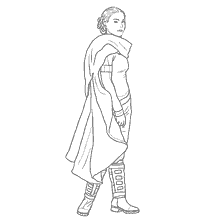 coloriage: Coloriage Padme Amidala de Star Wars: Episode II: Attaque des Clones