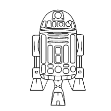 coloriage: Dessin de l'astro droïde R2-D2 de Star Wars