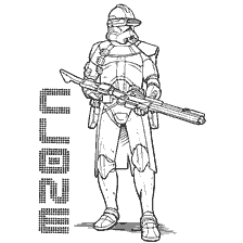 coloriage: Coloriage Clon Commander Cody de Star Wars