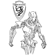 coloring page: General Grievous' drawing from Star Wars
