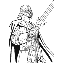 Darth Vader from Star Wars with a Sword