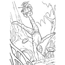 Luke and Yoda at Dagobah