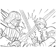 Luke Skywalker veg Darth Vader