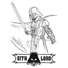 Färbung mit dem Bild von Sith Lord Darth Vader