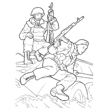 Ilustracja Marines na statku