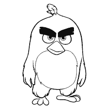 Angry Birds Red for coloring