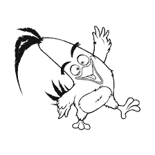 Chuck z Angry Birds, szczęśliwie macha ręką
