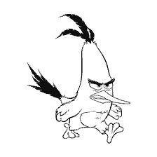 Kolorowanki Angry Birds: zły Chuck