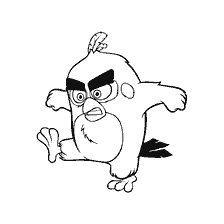 Rysunek wściekłego czerwonego z Angry Birds