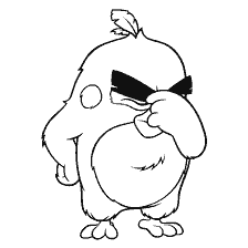 Znak kreskówki Angry Birds Czerwony do kolorowania
