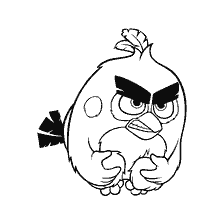 Rysunek: Angry Birds Czerwony, gotowy do lotu