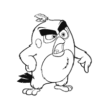 Kolorowanki czerwony z Angry Birds