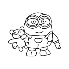 página para colorir: Mignon. Bob segura um brinquedo de pelúcia