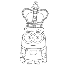 página para colorir: Minion de colorir Rei com uma coroa