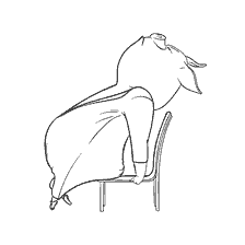 Cochon de Coloring Gunther du film d'animation The Wormhole