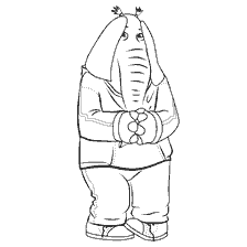 Coloring of Mina Elephant from Zootopia