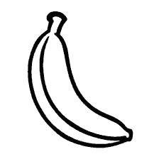Contour van Banana Afbeelding voor kleuren