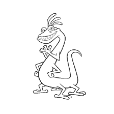 coloring page: Coloring by Randall of the Monsters Corporation