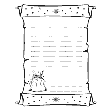 Kleuren brief aan de kerstman met een plek om wensen te schrijven