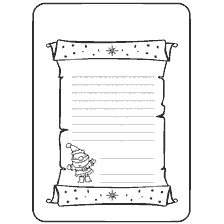 Brief aan de kerstman met oudejaarselementen