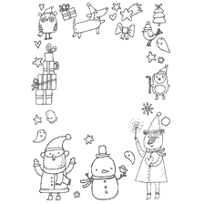 Brief aan de kerstman met oudejaarselementen