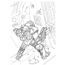 The man in the suit of the future