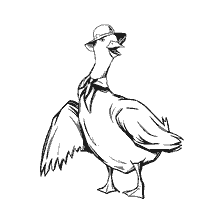 Pato para colorear Jemima de los cuentos de Peter Rabbit