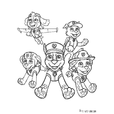 coloring page: Coloring with Puppy Patrol Characters