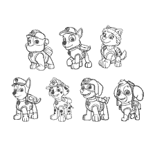 coloring page: Puppy patrol coloring with heroes