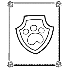 coloring page: Ryder's sign from Puppy Patrol