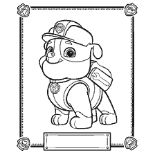 coloring page: Picture of Sticky from Puppy Patrol for Coloring