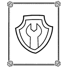 coloring page: Picture of the sign of Frost - the character of the Puppy Patrol
