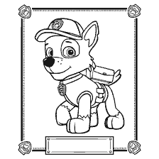 coloring page: Rocky coloring from Puppy Patrol