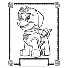 coloring page: Coloring Zuma from Puppy Patrol
