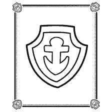 coloring page: Coloring sign of Zuma from Puppy Patrol