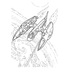 Combatiente espacial de la guerra del futuro