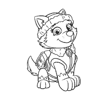 coloring page: Everest from Puppy Patrol for Painting