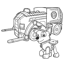 coloring page: Coloring Rocky and the Puppy Patrol Loader