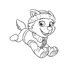 coloring page: Coloring Everest from Puppy Patrol