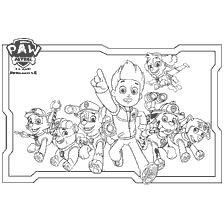 coloring page: Puppy patrol: coloring with cartoon characters