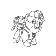 coloring page: Coloring of the Pupper Patrol with a jackhammer