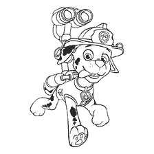 coloring page: Puppy Marshal from Puppy Patrol in Painting Drawing