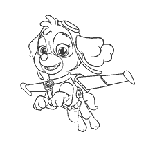 coloring page: Skye's Puppy Patrol, Dog with Wings