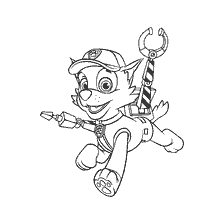 coloring page: Rocky from Puppy Patrol on the coloring book