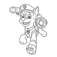 coloring page: Puppy Patrol racer, drawing for kids