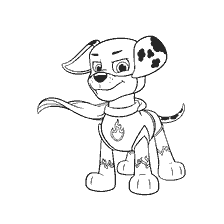 coloring page: Coloring Character Marshal from Puppy Patrol