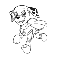 coloring page: Coloring the Marshall Puppy Patrol puppy