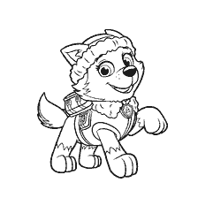 coloring page: Coloring Everest from Puppy Patrol